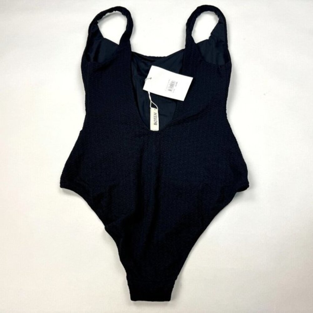 BOTEH Ra Theo‎ Scoop One Piece Swimsuit Women M NWT $250 Lined Stretch Black